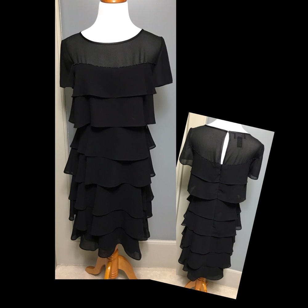 KS Collection Tiered Evening Dress